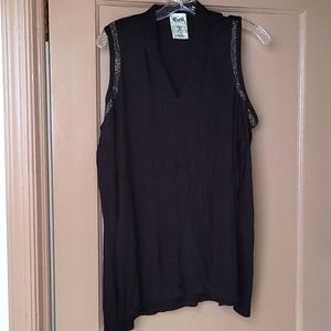 NWOT Vocal XL Black Cold Shoulder Top